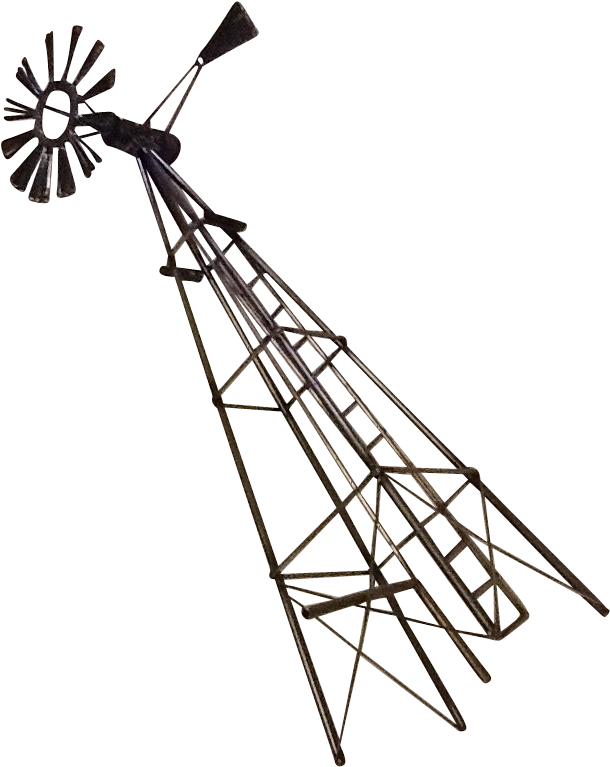 Vintage Replica Metal Farm Sculpture - Farm Windmill Png Clipart (766x766), Png Download