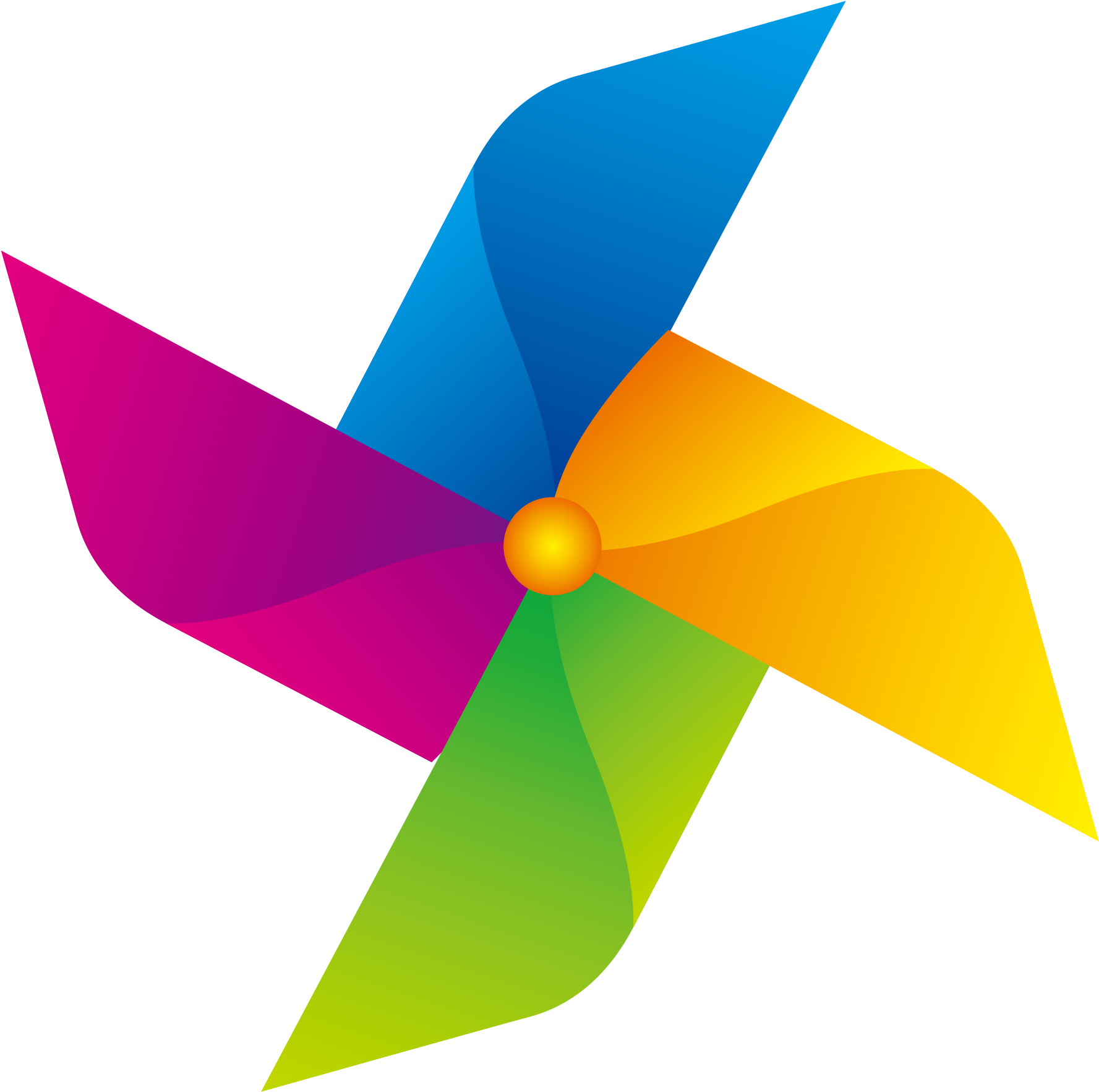 Paper Pinwheel Windmill - Paper Windmill Png Clipart (1777x1765), Png Download