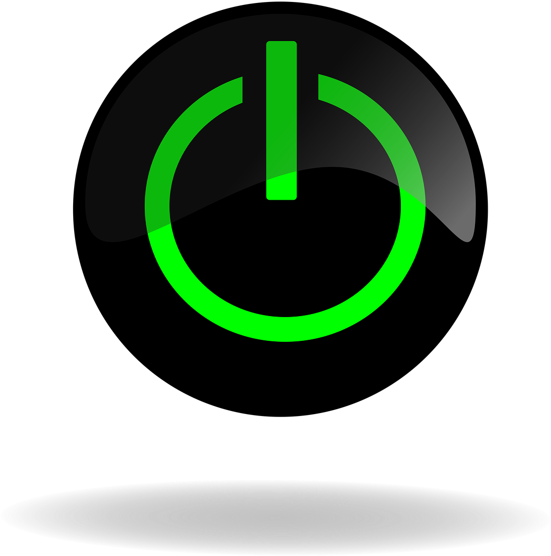 Black Power Button Power Button Button - Off Button Icon I O Clipart (1235x1280), Png Download