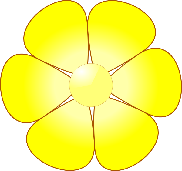 Yellow Flower Png Clipart (600x564), Png Download