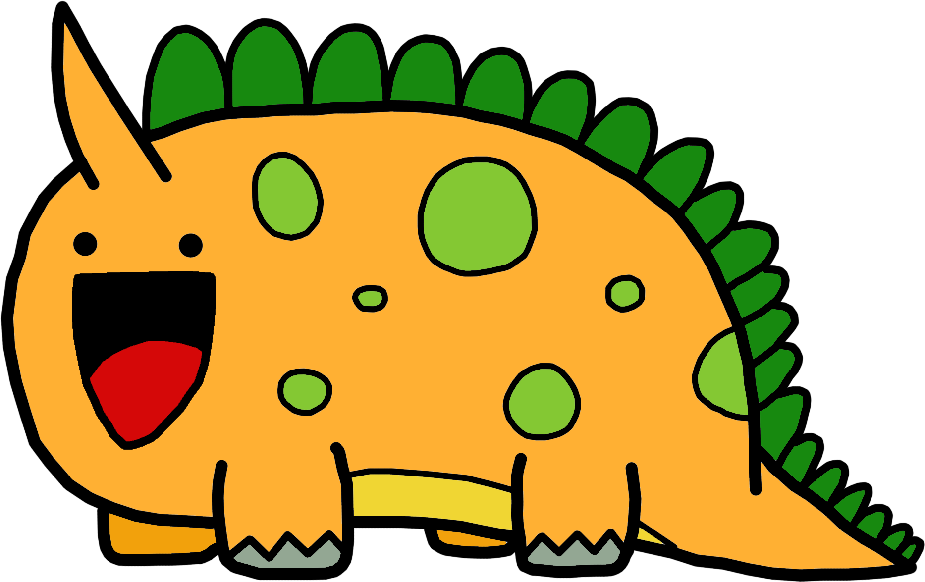 Graphic Cute Pictures Download Clip Art Dinosaur Library - Cute Dinosaur - Png Download (2058x1250), Png Download