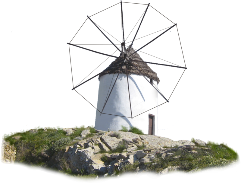 Publicat De Eu Ciresica La - Greek Windmill Clipart (800x662), Png Download