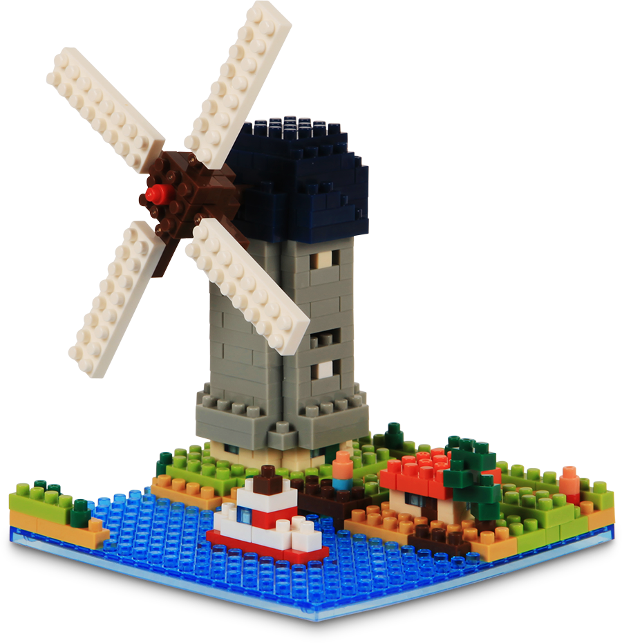 Nanoblock Windmill - Windmill Clipart (900x930), Png Download