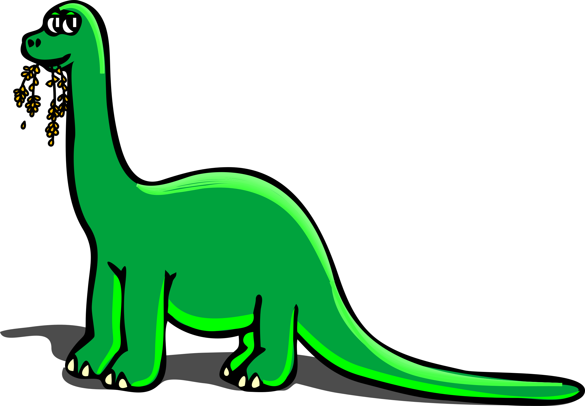 Dinosaurs Clipart Brontosaurus - Brachiosaurus Clipart - Png Download (2400x1667), Png Download