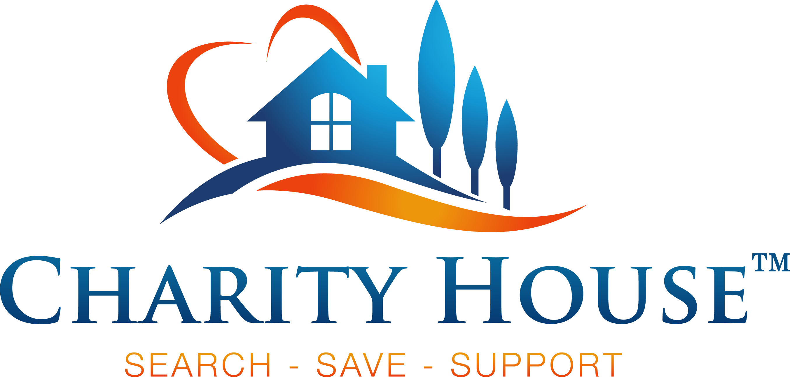 Charity House Logo - Charity Program Clipart (2708x1293), Png Download