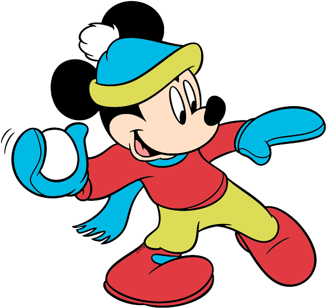 658 X 627 4 - Mickey Mouse Winter Coloring Pages Clipart (658x627), Png Download