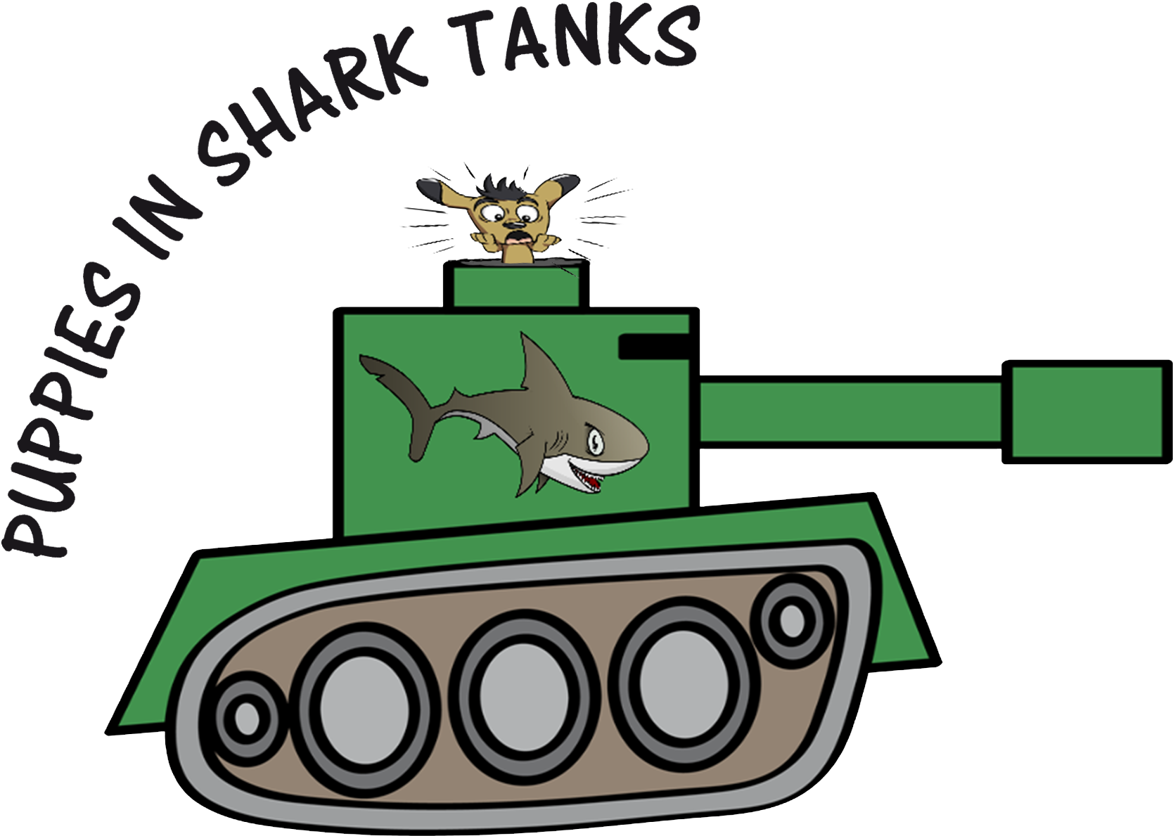 Cob Puppies In Shark Tanks , Png Download - Tank Clipart Png Transparent Png (1668x1189), Png Download