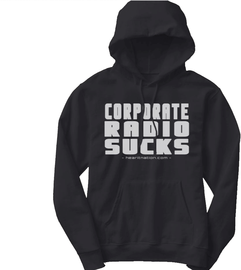 Corporate Radio Sucks Black Hoodie - Hoodie Clipart (1016x935), Png Download