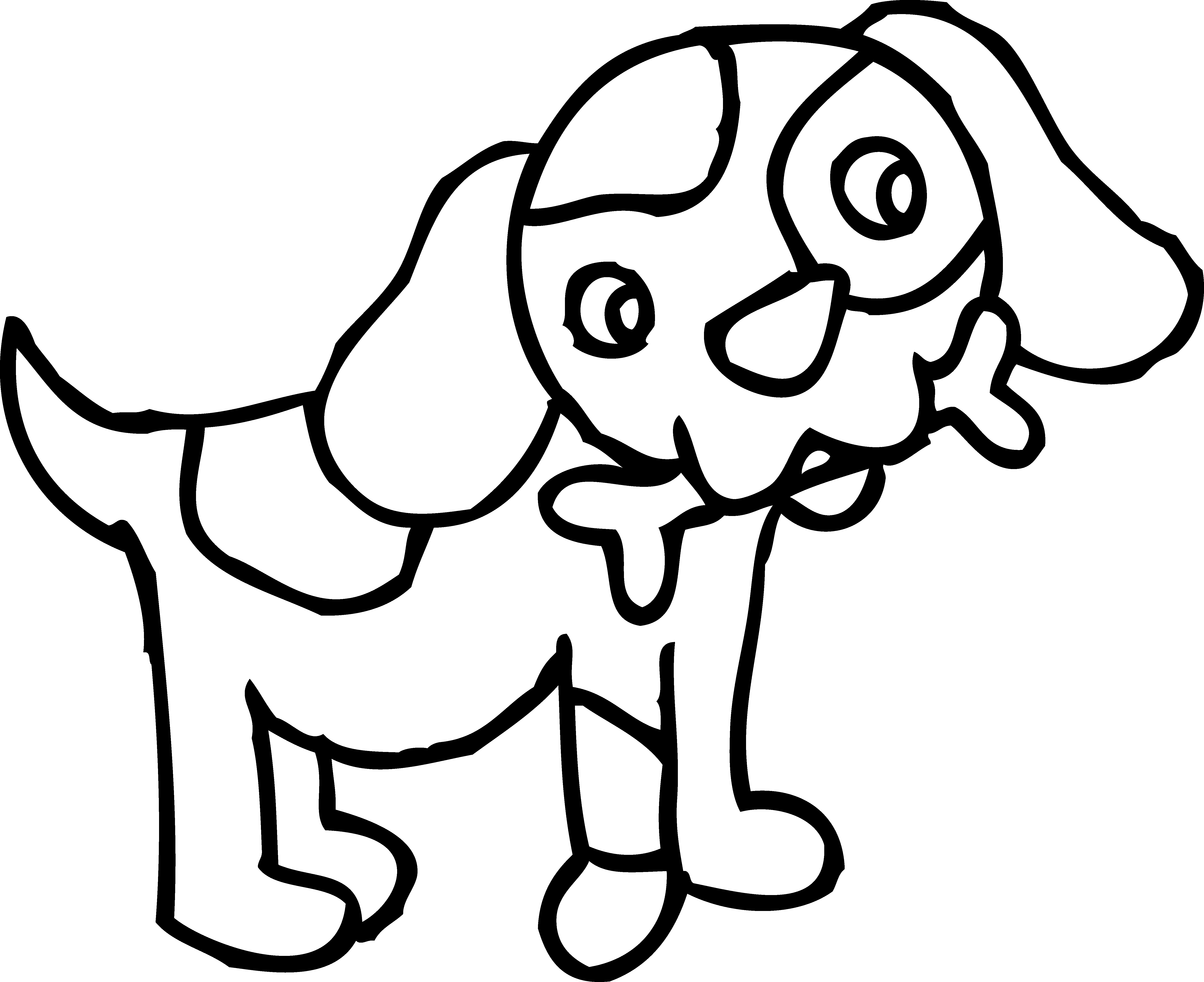Dog Clipart Coloring Page - Png Download (5897x4811), Png Download