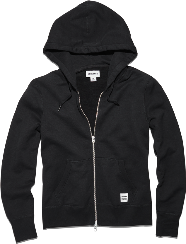 Women Essentials Sportswear Full Zip Hoodie Converse - Hoodie Clipart (1200x1200), Png Download