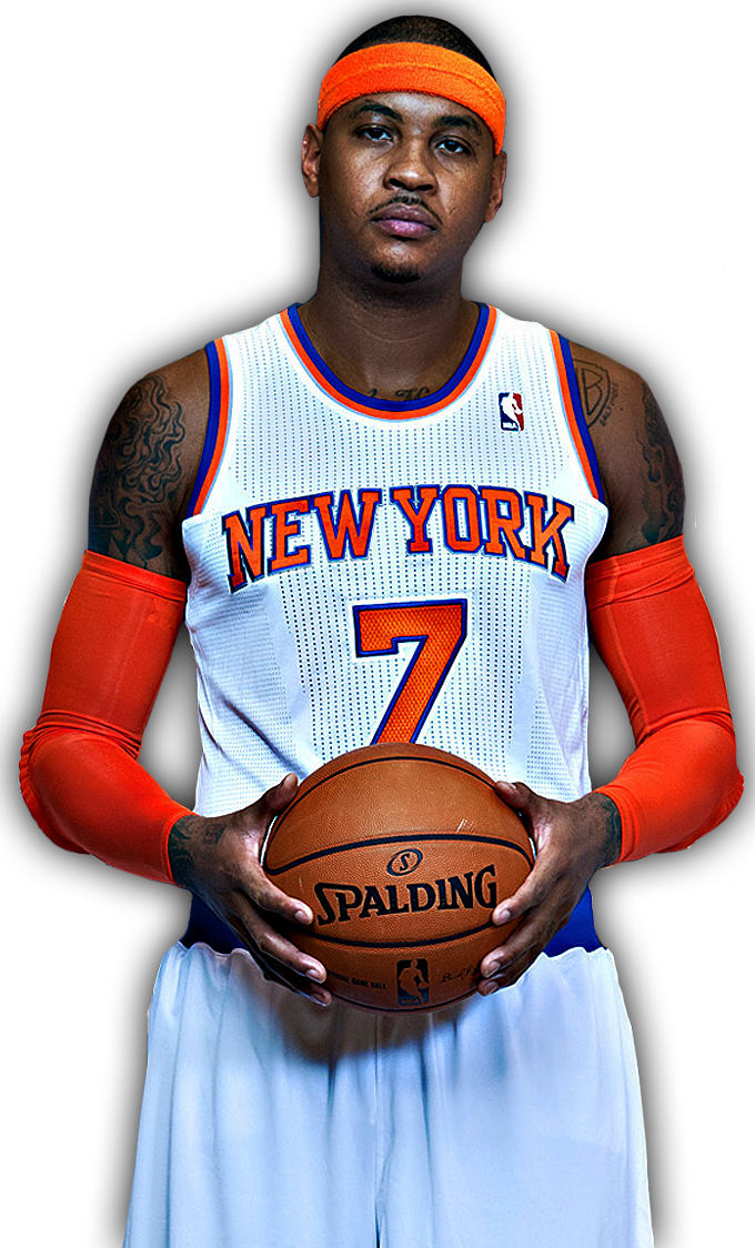 Carmelo Anthony - New York Knicks Clipart (680x1124), Png Download