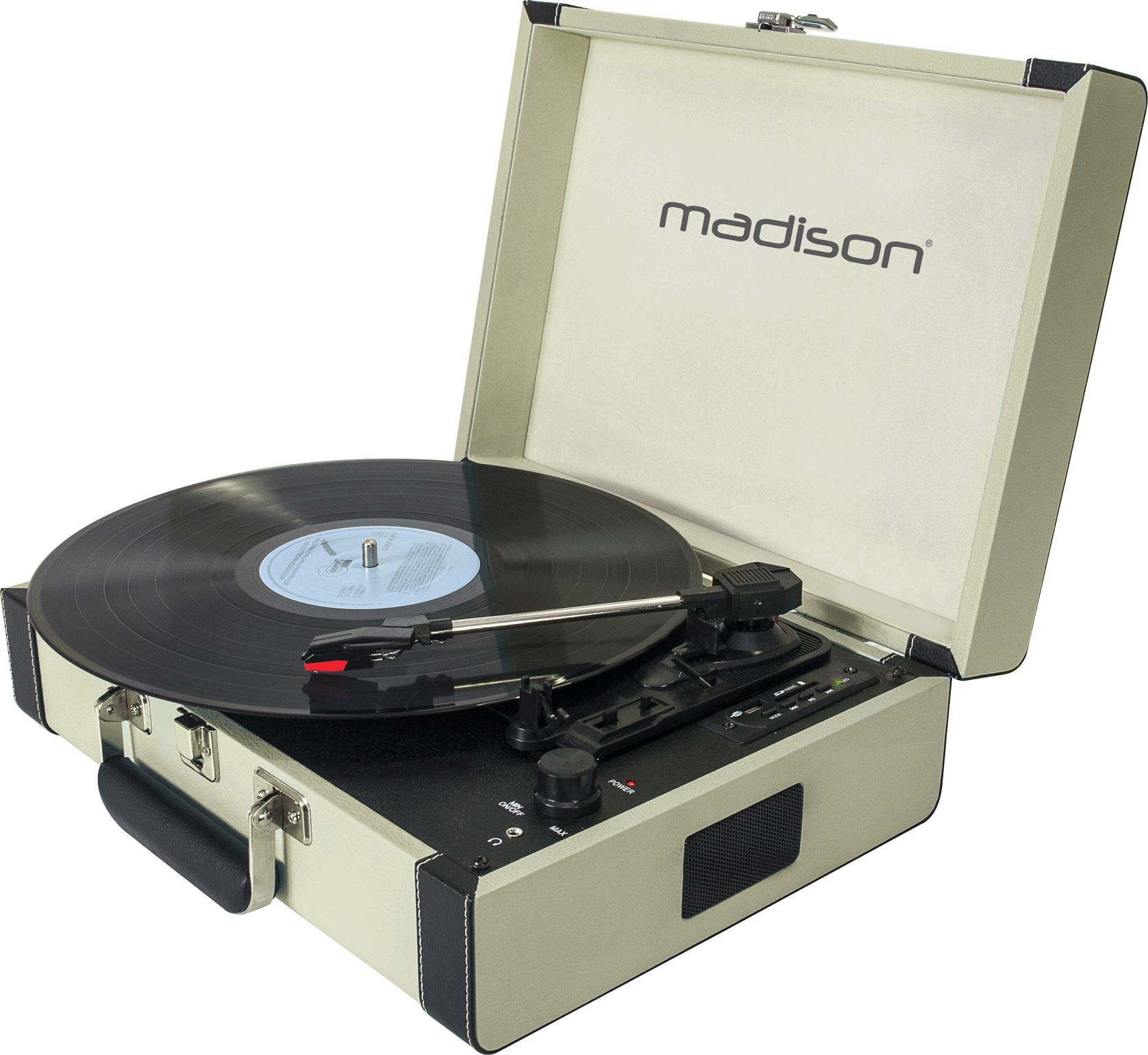 Vintage Turntable Case With Bluetooth, Usb, Sd & Rec - Turntable Clipart (1676x1539), Png Download