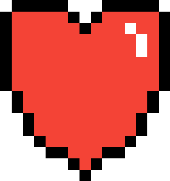 Cute Heart - Pixel Art Rainbow Heart Clipart (1184x1184), Png Download