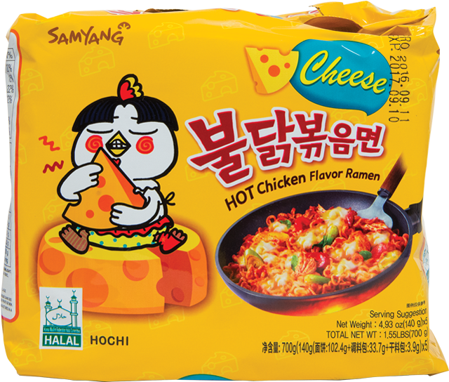 Samyang Spcy Chkn Cheese Ramen - Ramen Cheese Clipart (640x640), Png Download