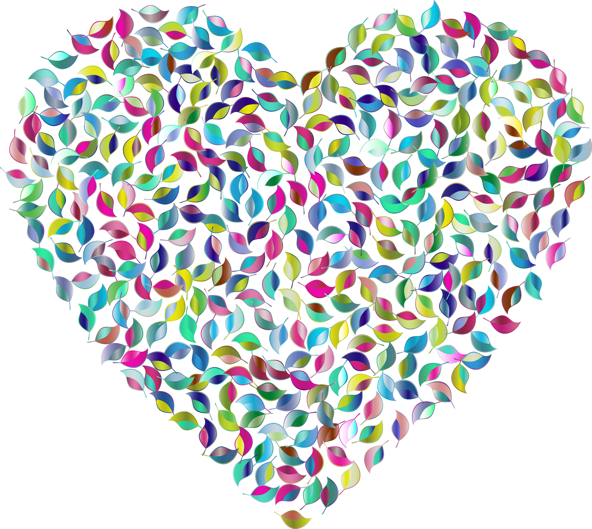 This Free Icons Png Design Of Prismatic Green Heart Clipart (2342x2092), Png Download