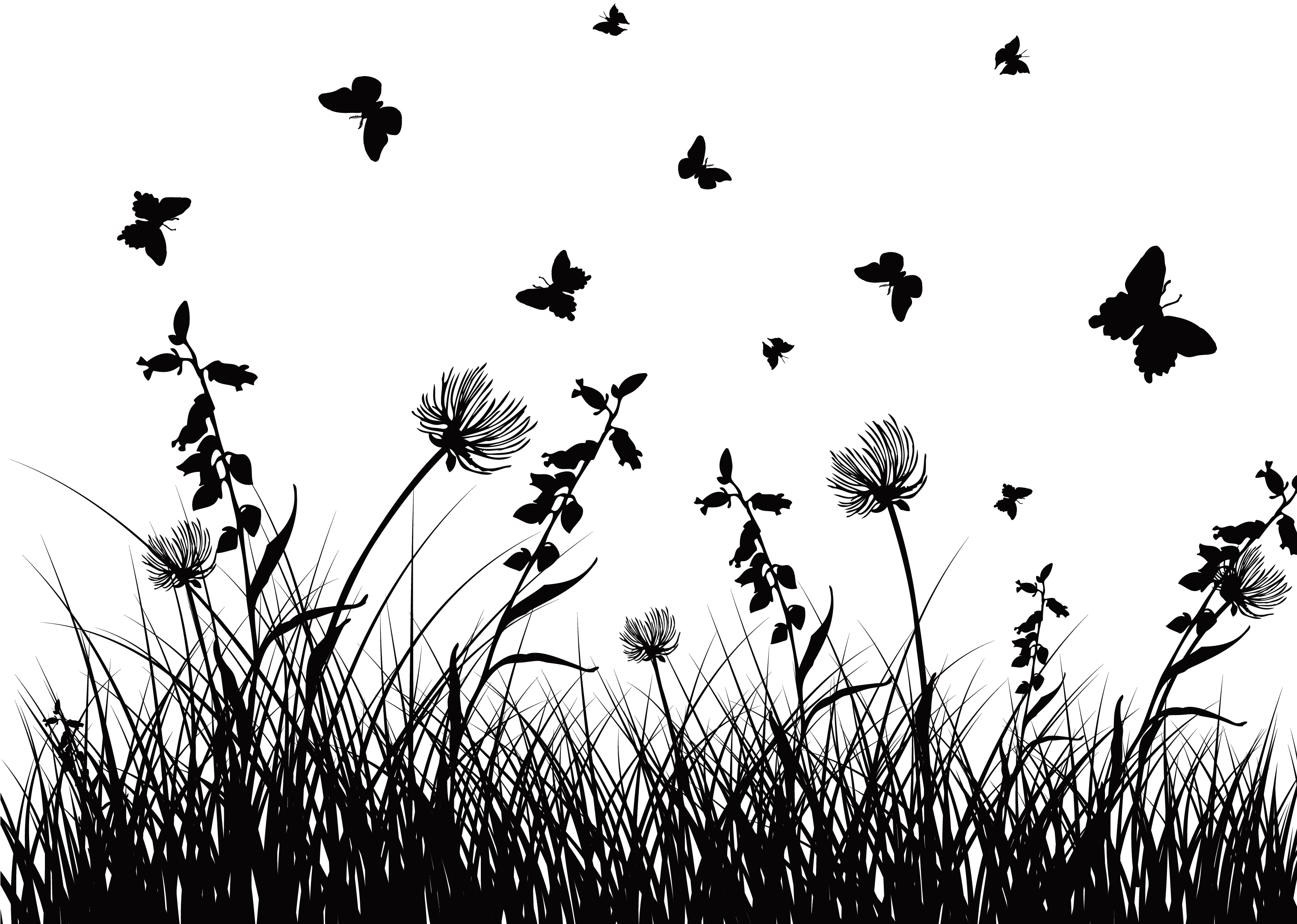 Download Wildflower Vector Silhouette Png Free Flower Silhouette