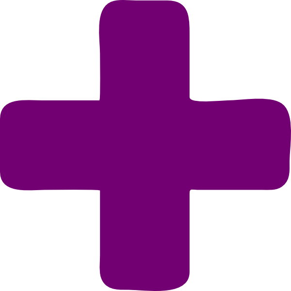 Plus Symbol Png Photo - Purple Plus Sign Png Clipart (600x600), Png Download