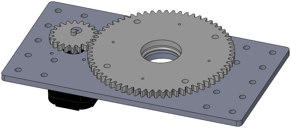 Stepper-driven Turntable¶ - Turntable Stepper Motor Bearing Diy Clipart (1008x445), Png Download