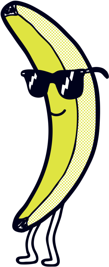 Cool Banana Clipart (1200x1200), Png Download