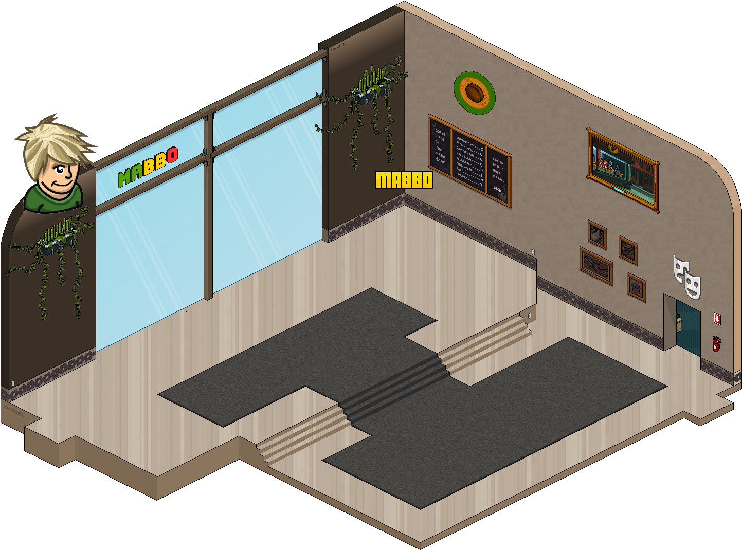 Habbo Bg Cafe - Hotel Clipart (1512x1096), Png Download