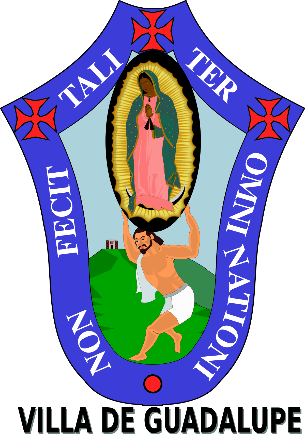 Virgen De Guadalupe Escudo Clipart (1200x1710), Png Download