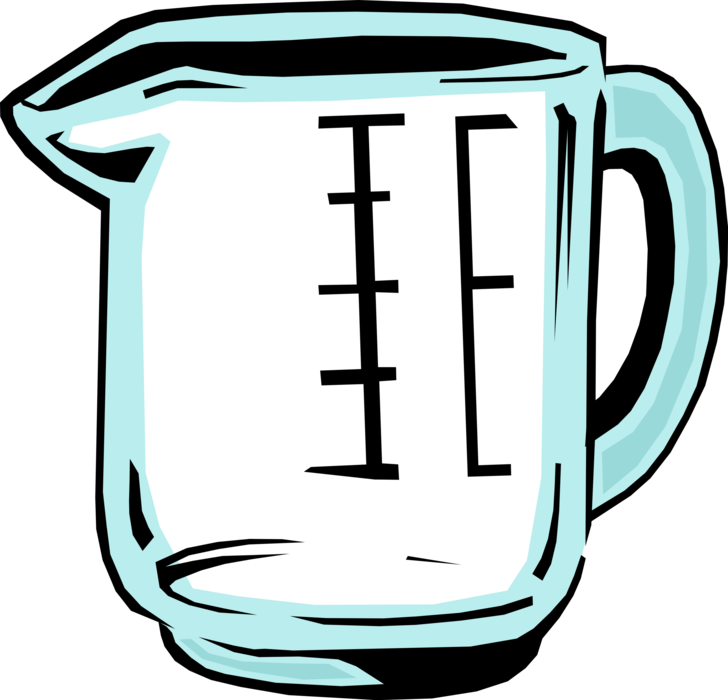 Vector Illustration Of Kitchen Utensil Measuring Cup - Measuring Jug Clip Art - Png Download (728x700), Png Download