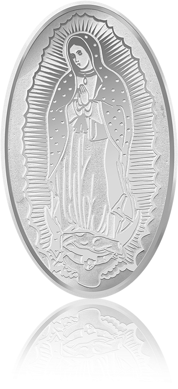 Our Lady Of Guadalupe - Silver Clipart (576x864), Png Download