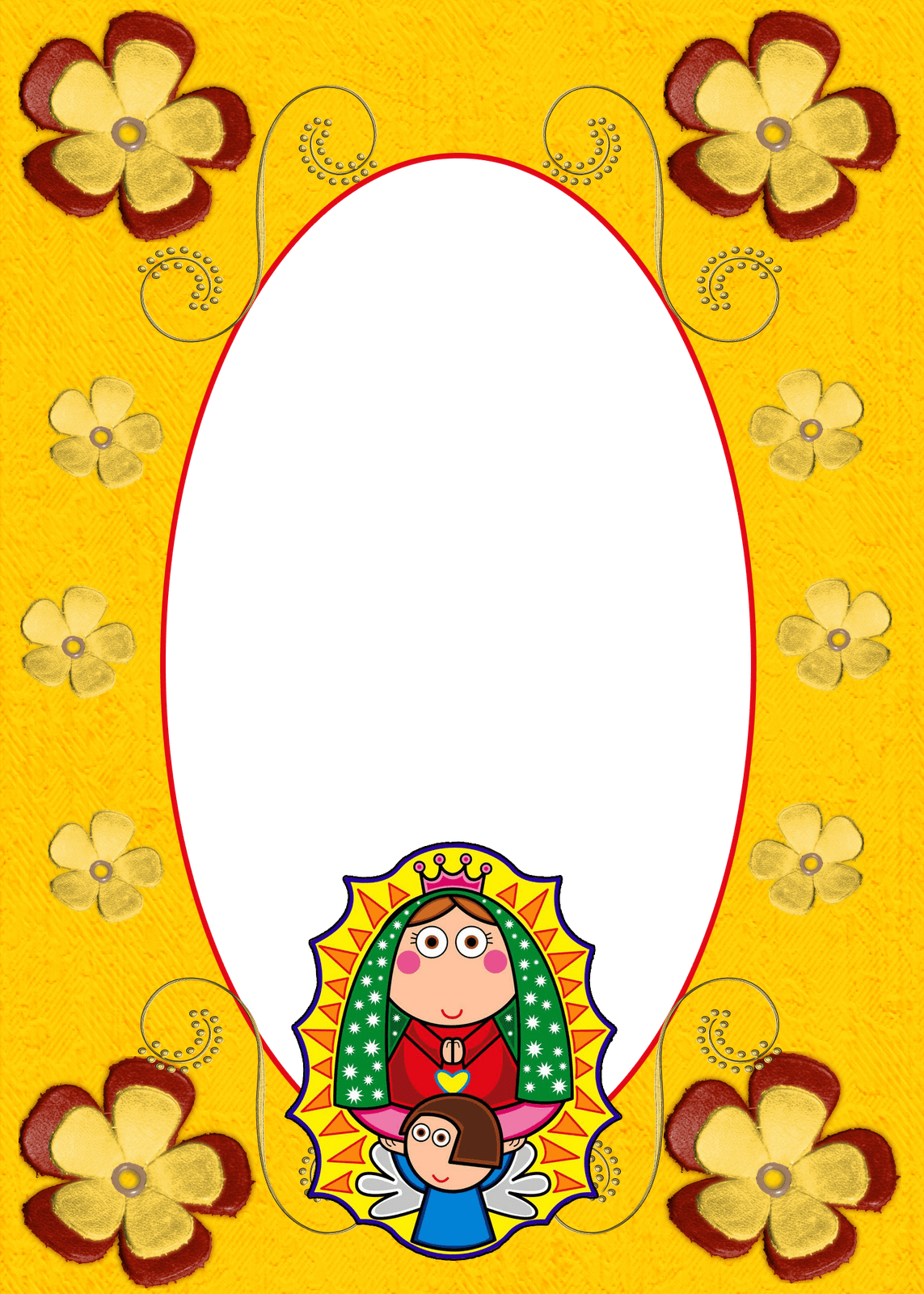 Virgen De Guadalupe Para Invitacion Clipart (1143x1600), Png Download