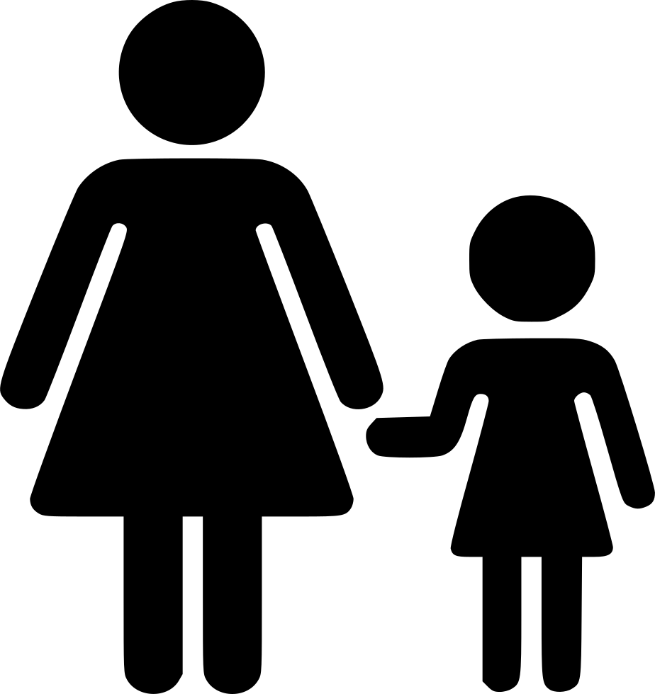 Png File Svg - Mom And Daughter Icon Clipart (924x980), Png Download.