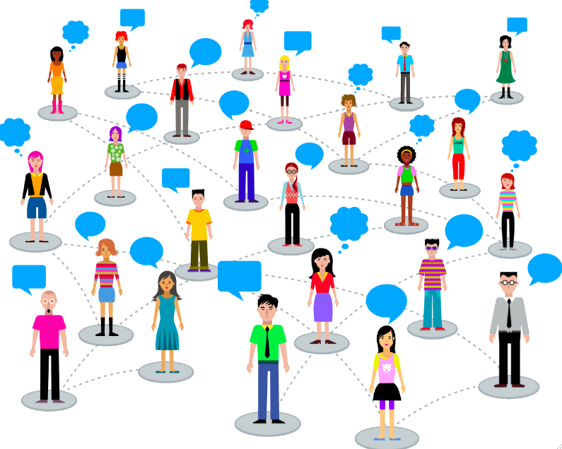 De Personas Usan Redes Sociales Al Rededor Del Mundo - Interacción En Redes Sociales Png Clipart (795x636), Png Download