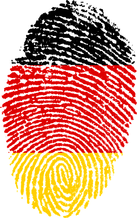 Objects - Germany Fingerprint Clipart (455x720), Png Download