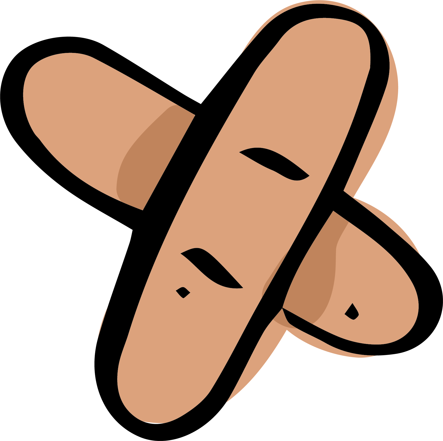 Freeuse Band Aid Cartoon Adhesive Clip Art Transprent - Cartoon Band Aid - Png Download (1698x1692), Png Download