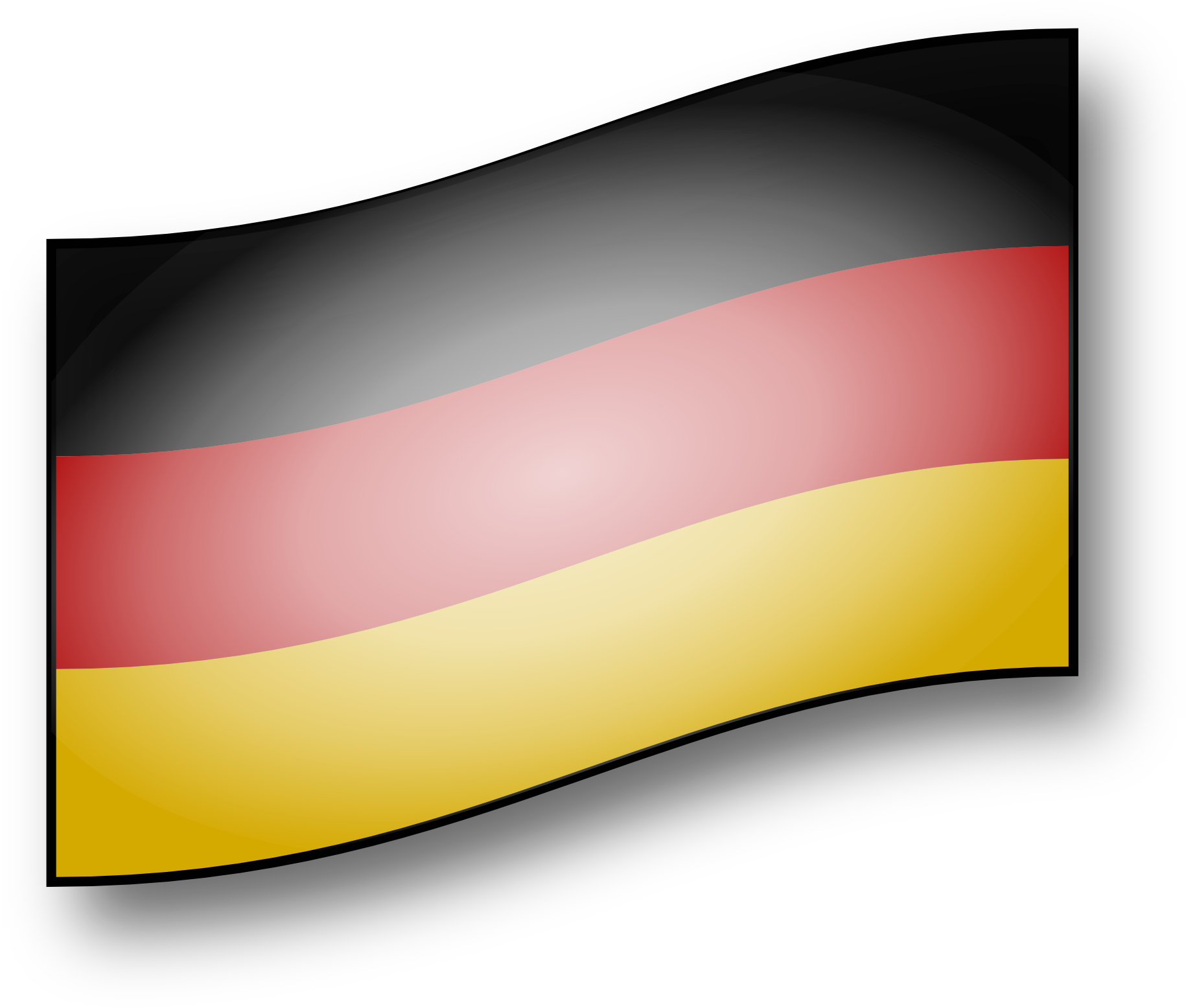 Germany Flag 1979px 308 - Bandera Del Pais Alemania Clipart - Large