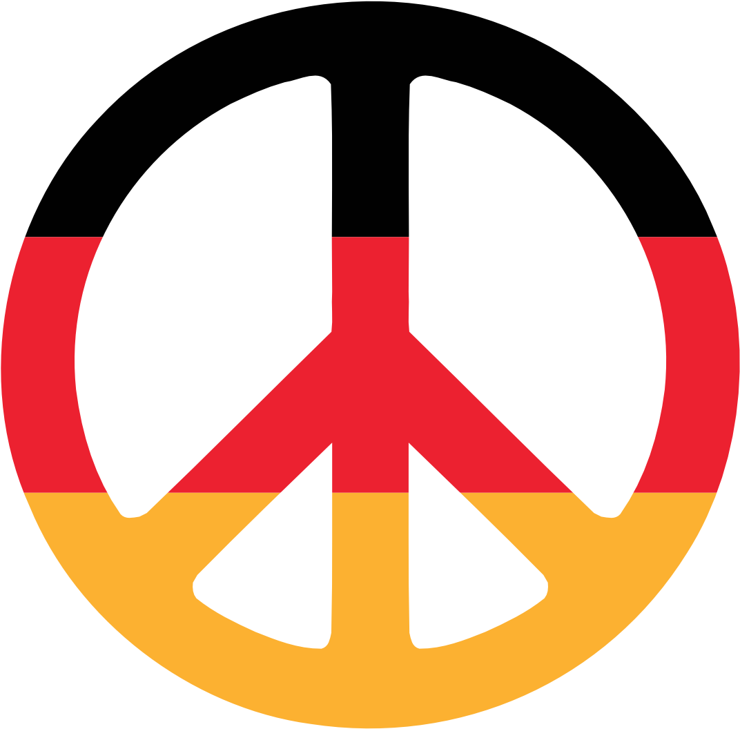 Germany Flag Pictures - German Flag Peace Sign Clipart (1111x1111), Png Download