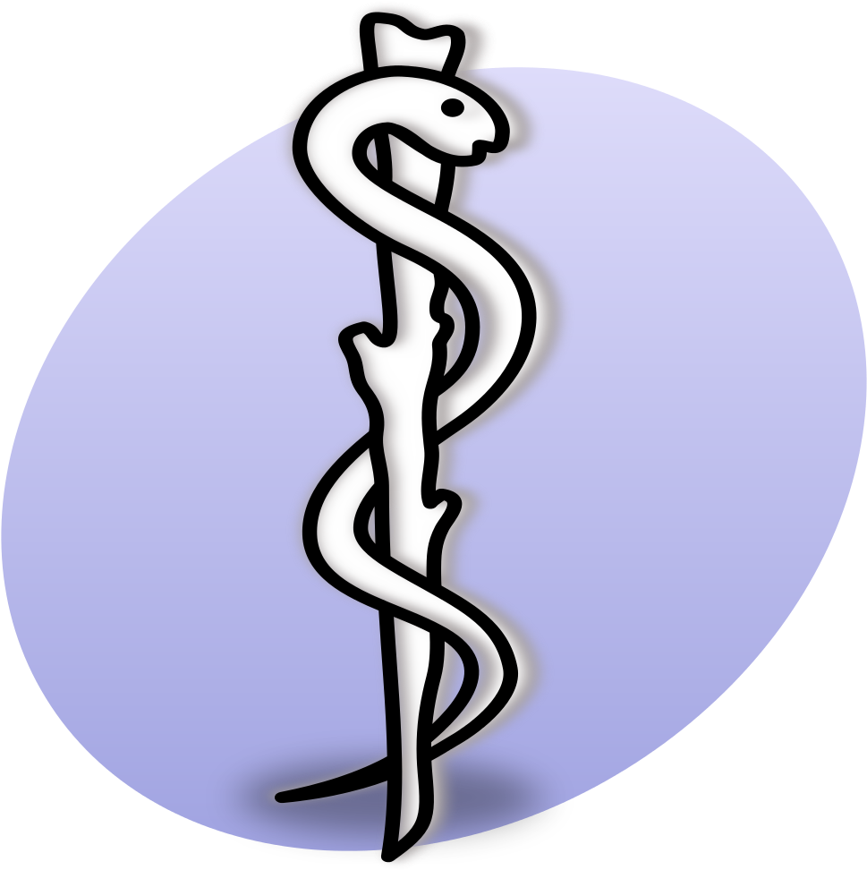 File - P Medicine - Svg - Rod Of Asclepius Tattoo Simple Clipart (1138x1024), Png Download