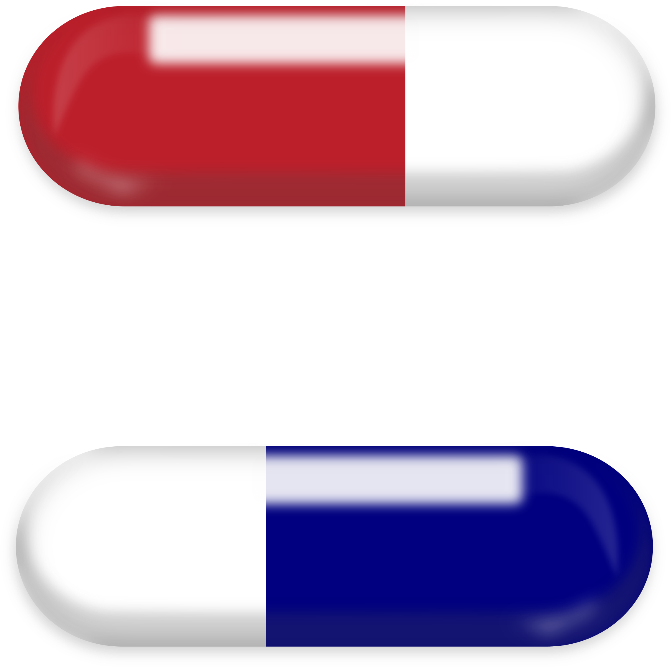 Medicine Clipart Transparent - Pill Cartoon No Background - Png Download (2400x2410), Png Download