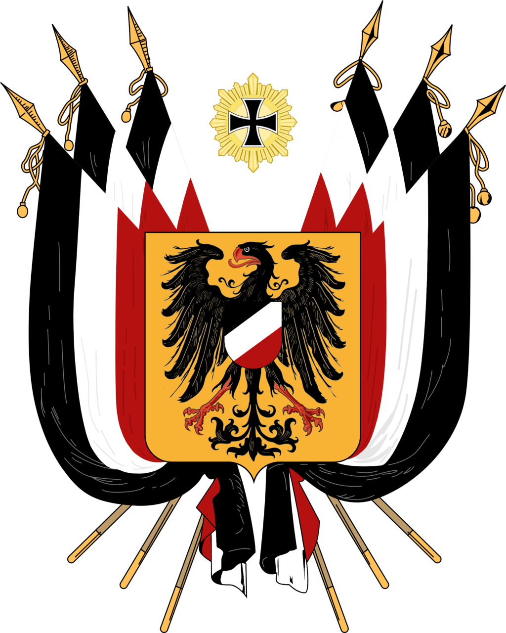 East Germany Flag Clipart Person - Imperial German Coat Of Arms - Png Download (1024x1280), Png Download