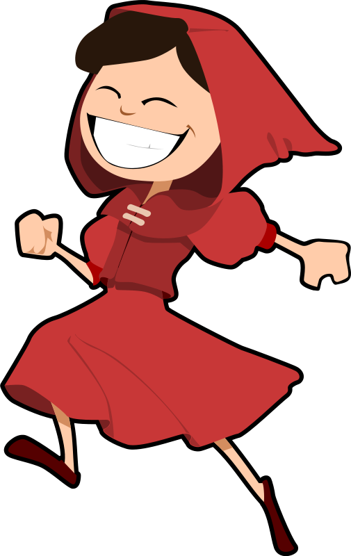 Red Riding Hood Clipart Happy Girl - Little Red Riding Hood - Png Download (505x800), Png Download