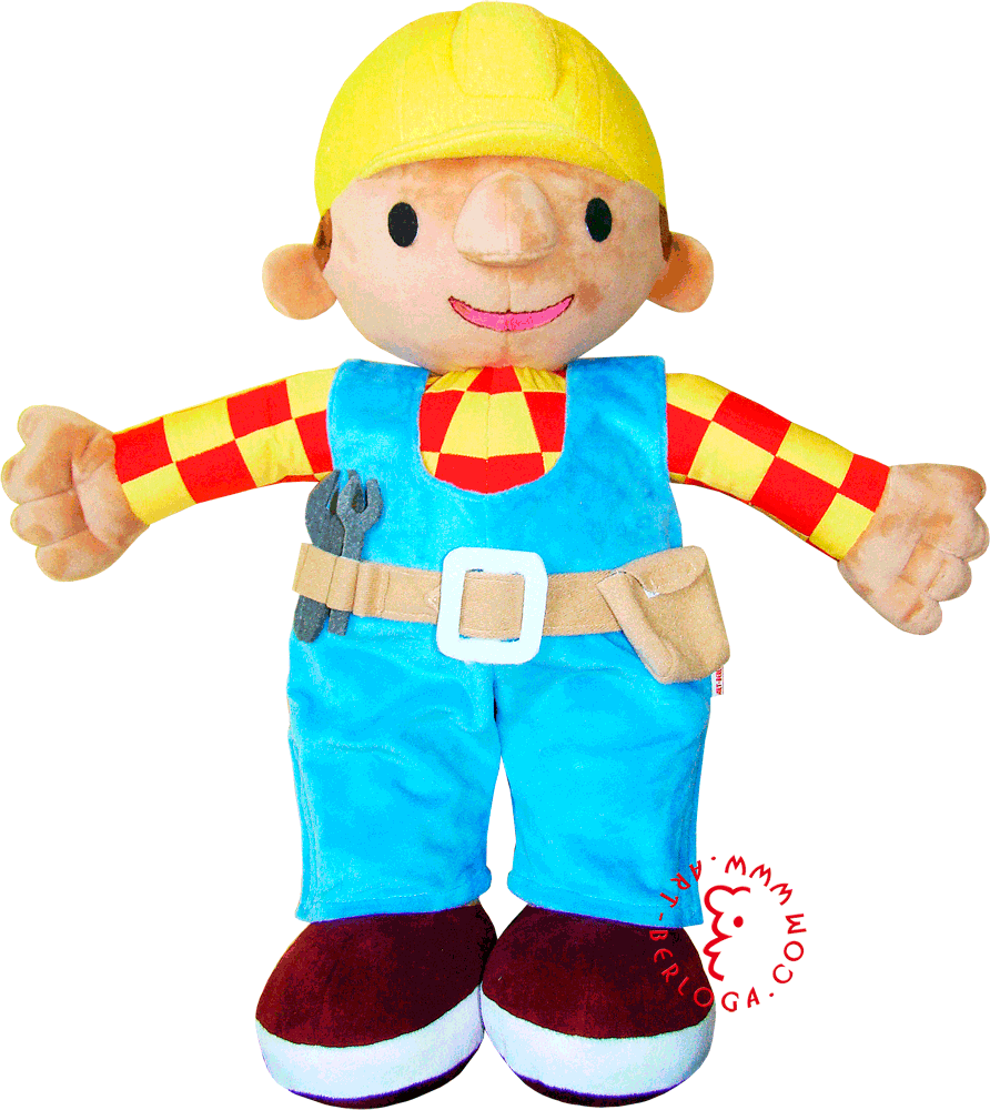 Custom Tailoring Of A Toy Bob The Builder - Stuffed Toy Clipart (892x1000), Png Download
