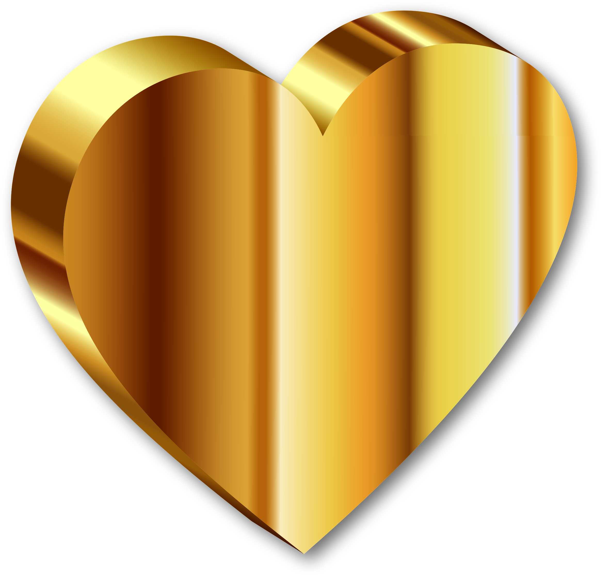 Gold Heart - Heart Of Gold Png Clipart (2329x2228), Png Download