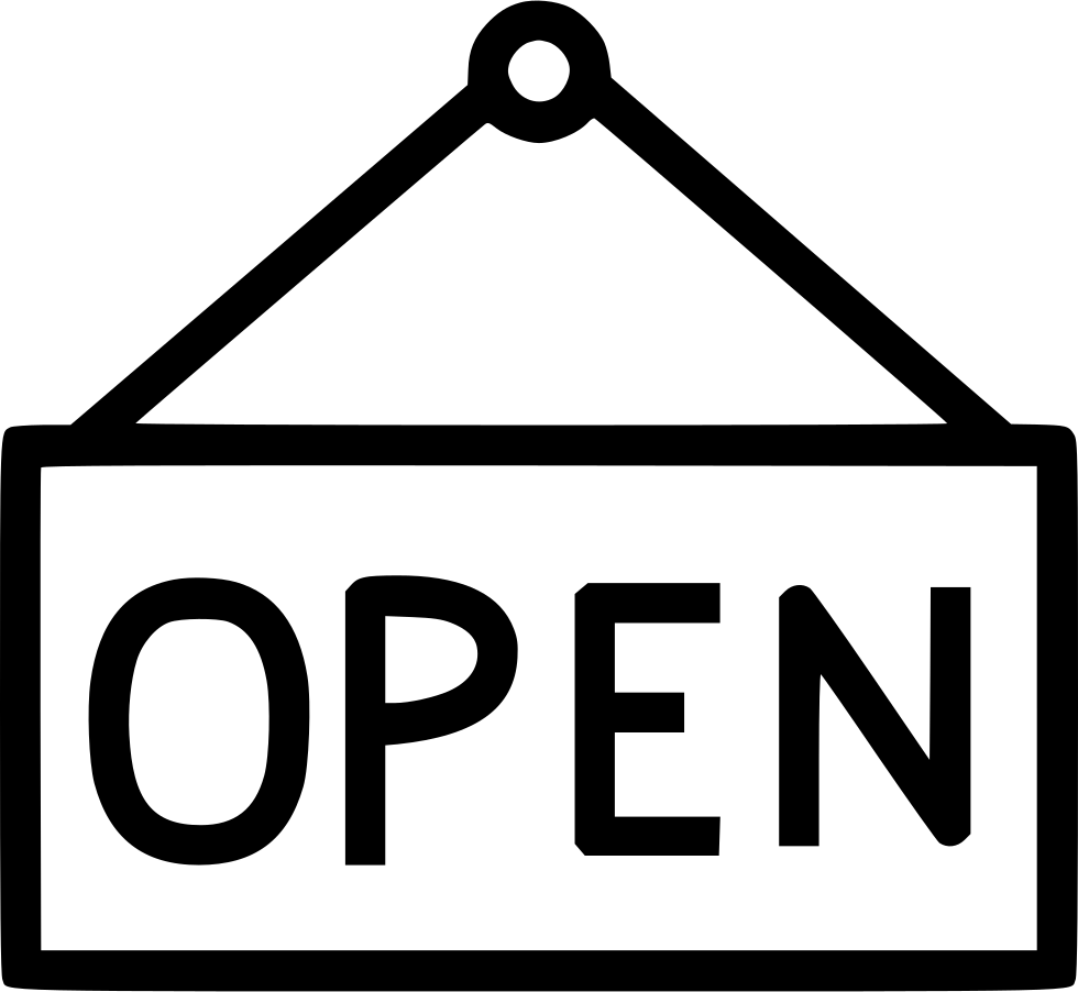 Open Sign Comments Clipart (980x902), Png Download