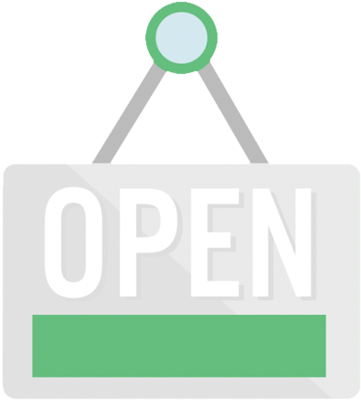 Open Store Sign Icon - Sign Clipart (800x800), Png Download
