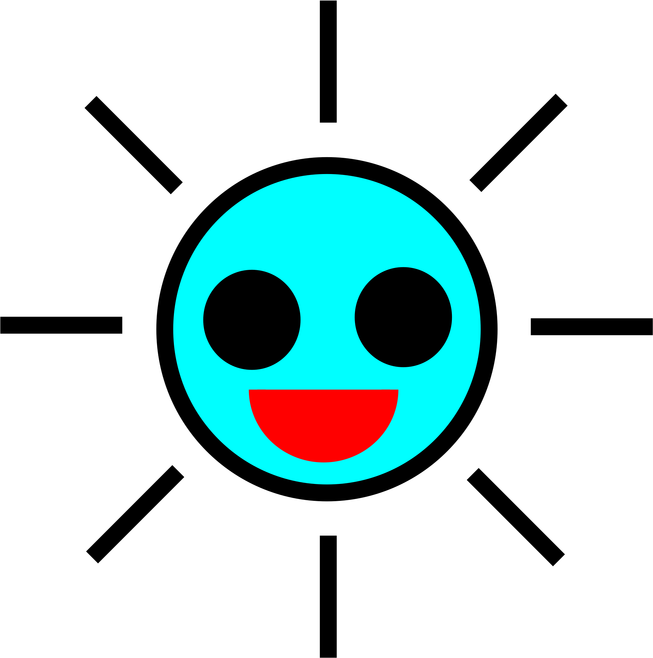 Clipart - Sun Outline Color - Png Download (2400x2400), Png Download