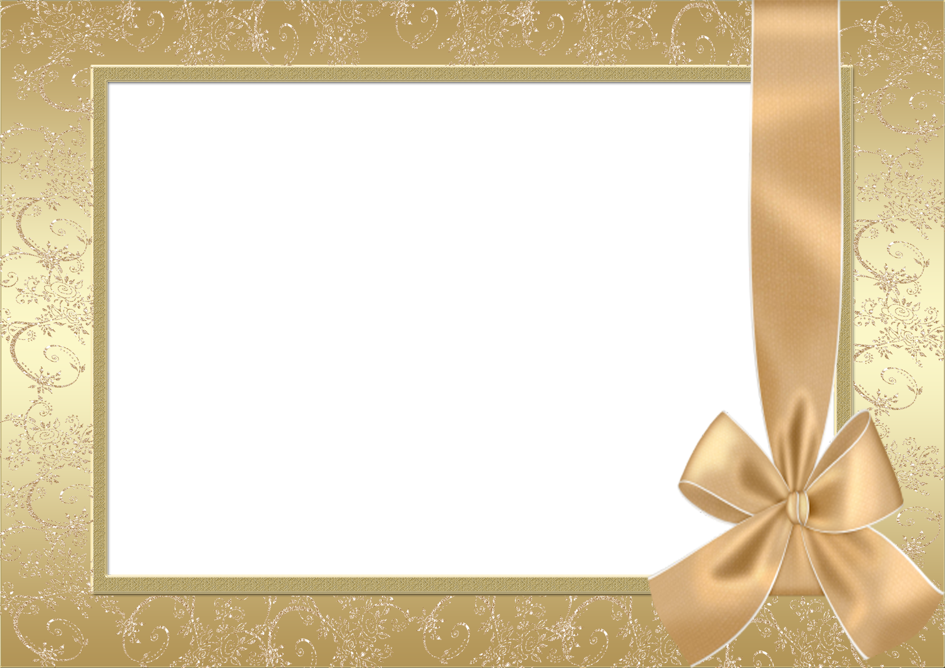 Background Gold Transparent Frame Clipart (1920x1357), Png Download