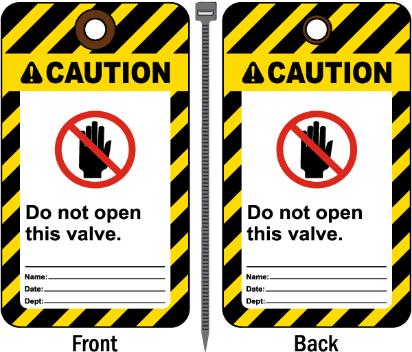 Caution Do Not Open Valve Tag - Do Not Open Valve Clipart (600x513), Png Download