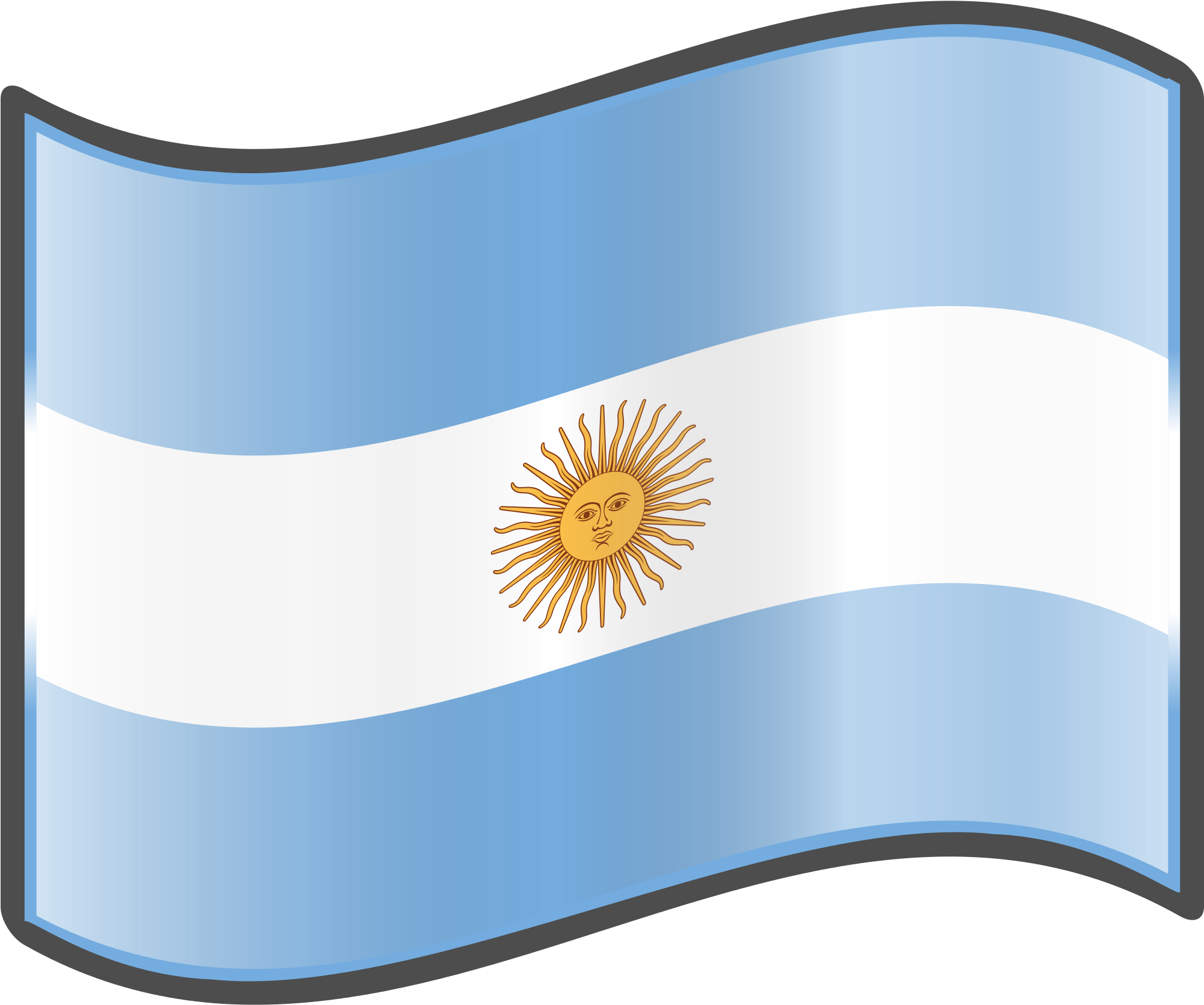 Open - Argentina Flag Gif Transparent Clipart (2000x2000), Png Download