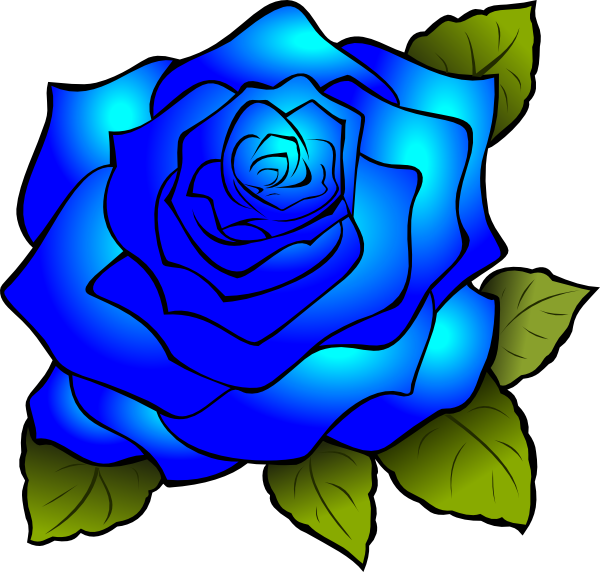 Blue Rose Svg Clip Arts 600 X 572 Px - Png Download (600x572), Png Download