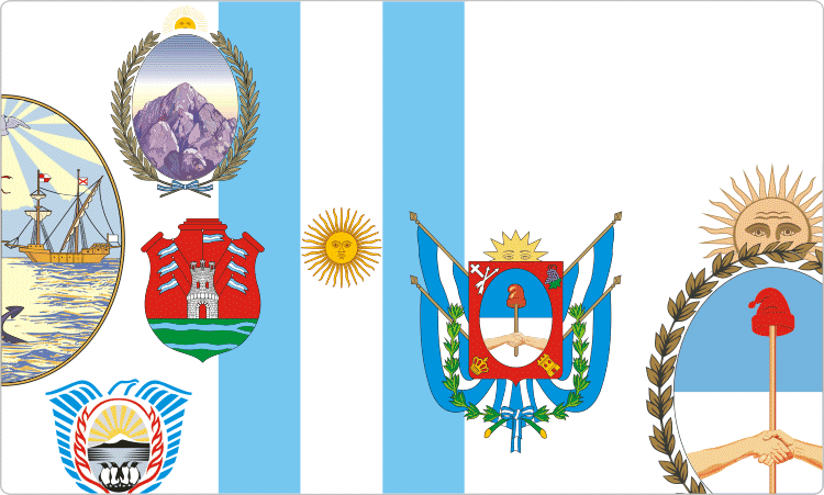 Argentina Flag Clipart Png - Flags Heraldry Transparent Png (750x451), Png Download
