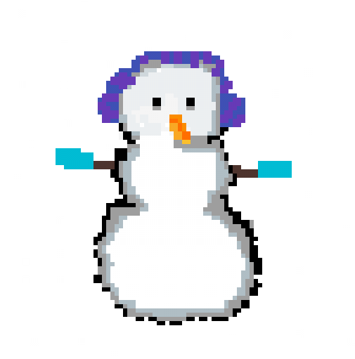 Snow Man - Cartoon Clipart (600x600), Png Download