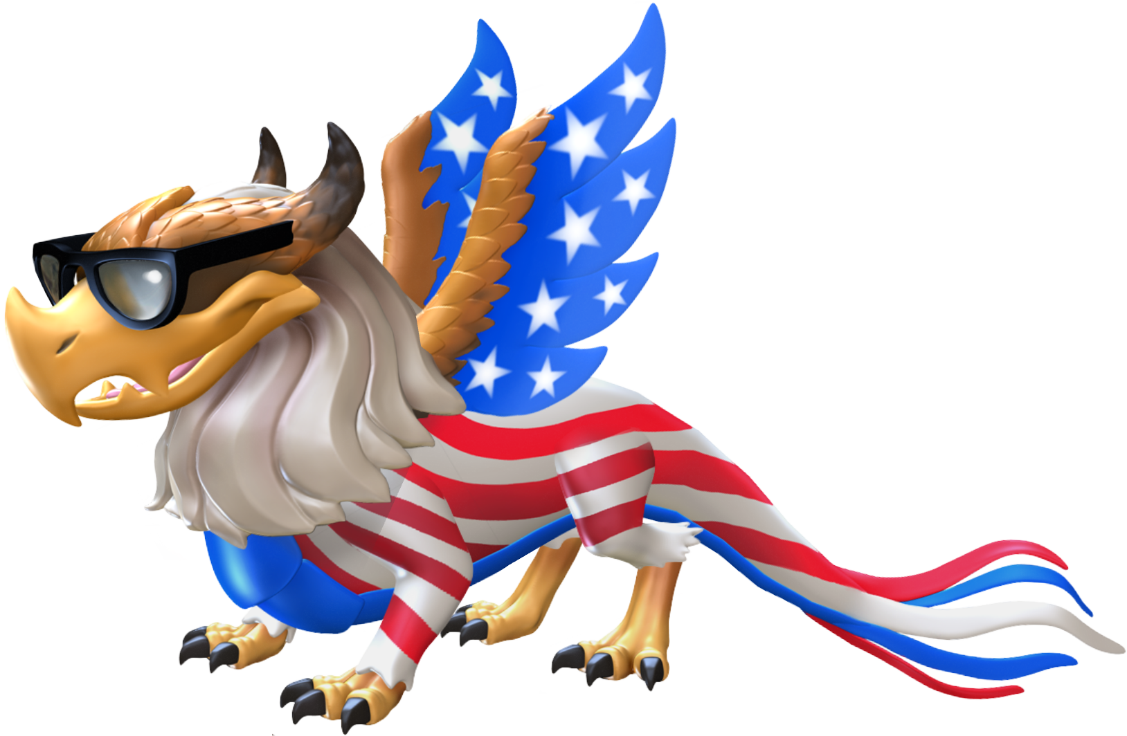 Star Stripe Dragon , Png Download Clipart (1628x1064), Png Download